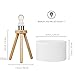 Bedside Lamp Tomons Wood Tripod, Soft Warm Light for Bedroom Decorated, Night Stand Lamp with Fabric Lampshade, Simple Design, LED Bulb Included