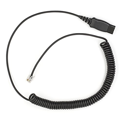 Leitner Universal Quick Disconnect Cord. Connects to 99% of All Corded Desk Phone Models and Headset Amplifiers