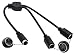 zdyCGTime S-Video 4 Pin Mini DIN Y Splitter Connector Cable 4 Pin Mini DIN S-Video Male to 2 Female Y Splitter Extension Adapter Cable for SVHS/S-Video Cable(28CM/11Inch) primary