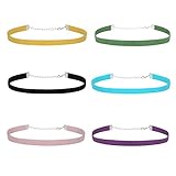 6PC Choker Velvet Ribbon Gothic Collar Set Necklace Mix Color Girls Classic