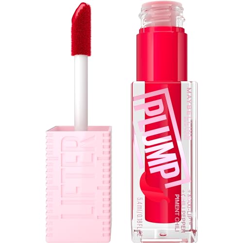 MAYBELLINE Lifter Gloss Lifter Plump, Plumping Lip Gloss with Chili Pepper and…
