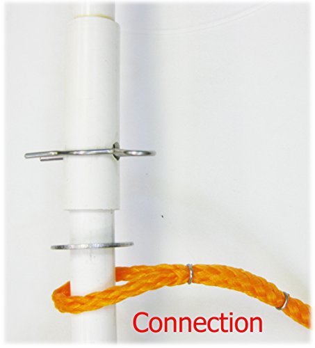 KUFA-48-2-Section-PVC-Flag-Pole-with-14-Yellow-Floats-4-Arm-Harness KUFA-48-2-Section-PVC-Flag-Pole-with-14-Yellow-Floats-4-Arm-Harness