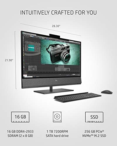 HP Envy All-in-One PC, NVIDIA GeForce GTX 1650, 10th Gen Intel Core i7-10700 Processor, 16 GB RAM, 256 GB SSD & 1 TB Hard Drive, 31.5” 4K UHD Display, Windows 10 Home, Eye-Safe (32-a1027c, 2021) 3 HP Envy All-in-One PC, NVIDIA GeForce GTX 1650, 10th Gen Intel Core i7-10700 Processor, 16 GB RAM, 256 GB SSD & 1 TB Hard Drive, 31.5” 4K UHD Display, Windows 10 Home, Eye-Safe (32-a1027c, 2021)