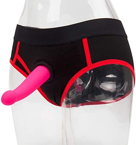 Black Strapon Panties with Plug Massage Toys for Woman (L/XL)