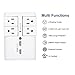 Dewenwils Wall Mount Multi Outlets Adapter, Surge Protector with 4 Rotating Outlets and Dual USB Charging Ports(5V 2.4A/Port, Total 3.4A), 1080 Joules, UL Listed