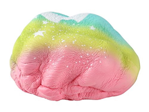 Anboor 3.7" Squishies Bun Three Color Gradients Printing Bread Starry Moonlight Slow Rising Jumbo Kawaii Scented Soft Squishies Toys Green - Thumbnail 3