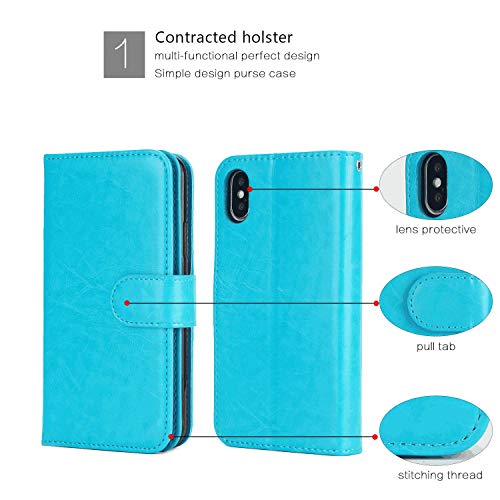 iPhone 11 Flip Case, Cover for Leather Card Holders wallet Cover Extra-Shockproof Business Kickstand Flip Cover