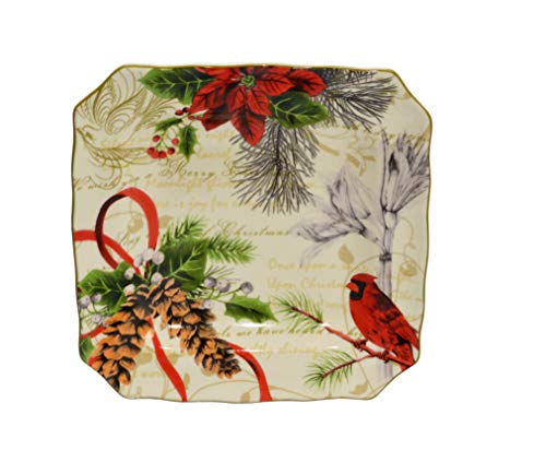 Holiday Wishes Red 16 Piece Dinnerware Set