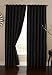 ECLIPSE Bradley Modern 100% Blackout Thermal Rod Pocket Curtain for Bedroom, Living Room, or Theater (1 Panel), 50 in x 95 in, Black