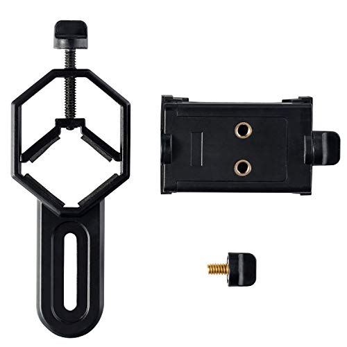 LAKWAR Cell Phone Mount for Scope 360°Rotatable Universal Cell Phone Adapter Mount Work with Binoculars, Microscope,Spotting Scope, and Astronomical Telescope, for iPhone, Samsung, LG, Sony Etc