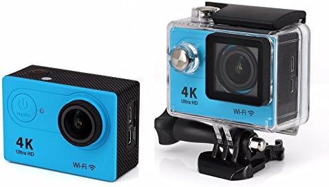 GView-WiFi Sports Action Camera 4K Ultra-HD Waterproof DV Video Camcorder 12MP 170 Degree Wide Angle 2 inch LCD Screen + Rechargeable Batteries (Blue)