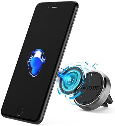 Car Mount, VINIOUS Magnetic Car Mount Holder Cradle with Fast Swift-Snap Technology and Luxury Aluminum Alloy for Smart Phones and Mini Tablets (Grey)