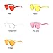 Armear Women Retro Rimless Round Sunglasses Tinted Blue One Piece Lens Frameless Eyewear