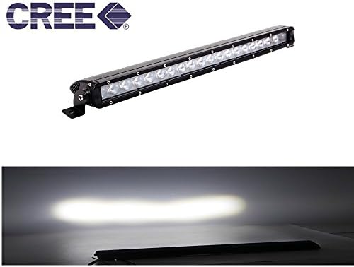 ExclusiveX Single Row LED Light Bar 100W Spot Beam CREE 4D LENs for off-road Truck ATV SUV