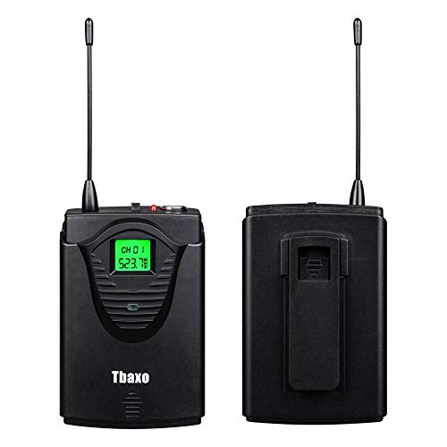 Tbaxo Wireless Microphone System Pro UHF 4 Channel 4 Headset & Lavalier