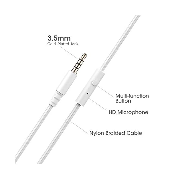 Ailihen MS300 Wired Headphones with Microphone Folding Lightweight Headset for Cellphones Tablets Smartphones Chromebook…