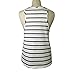 Summer Stripe Vest,Hemlock Women Sleeveless Blouse T Shirt Casual Tank Tops (L, White)