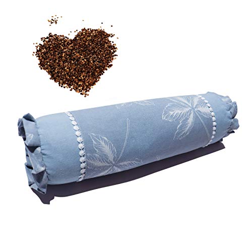 Buckwheat Hulls Cylinder Neck Pillow Edomi Round Buckwheat Pillow Breathable for Cool Sleeping