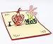 IShareCards® Handmade 3D Pop Up Mother's Day Greeting Cards Thank You Cards for Mom - I LOVE MOM