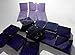 FortySevenGems 100 Pieces Stained Glass Mosaic Tiles 1/2-Inch Purple Glass Textured