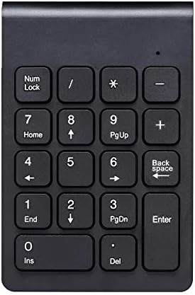 Wireless Number Pad,Portable Mini USB 2.4GHz 18-Key Financial Accounting Numeric Keypad Keyboard Extensions for Data Entry in Excel for Laptop, PC, Desktop, Surface pro, Notebook, etc