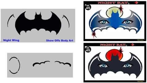 Face Painting Stencil - StencilEyes Night Bat - Batman Mask