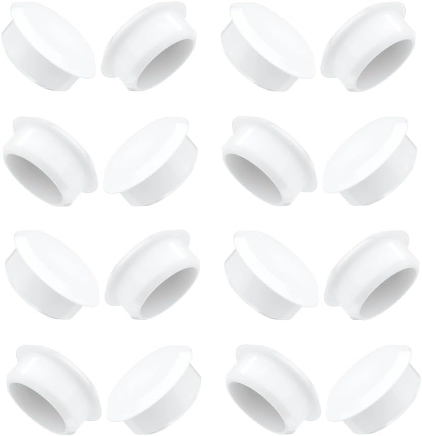 Merriway BH01148 White 13mm Screw Caps Covers Pack of 100 for 10mm Holes