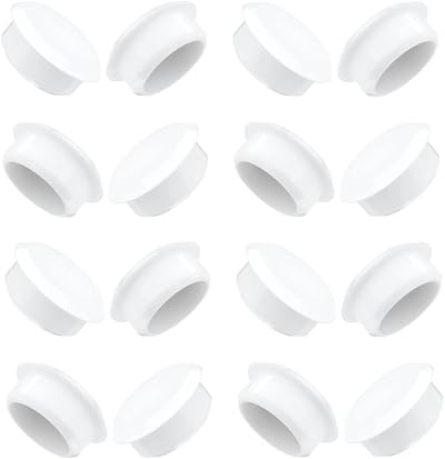 Merriway BH01148 White 13mm Screw Caps Covers Pack of 100 for 10mm Holes