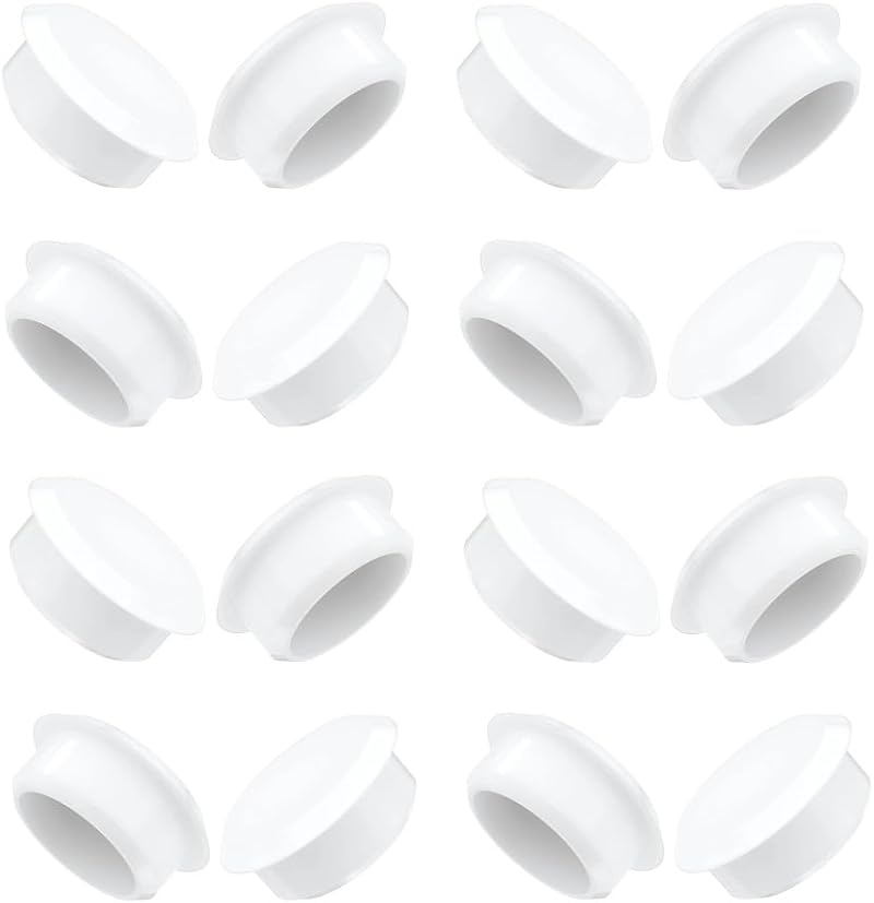 Merriway BH01148 White 13mm Screw Caps Covers Pack of 100 for 10mm Holes