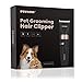 PIXNOR Dog Grooming Clippers, Cordless Pet Clippers Low Noise Dog Grooming Kit Rechargeable Dog Clippers 6Pcs Dog Shaver with 4 Comb, Quiet Electric Cat Shears for All Pets