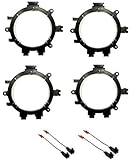 2 Pair 5 1/4" 6" 6.5" Car Speaker Install Adapter Mount Bracket Plates w'Speaker Wire Connectors Made for Some Chevrolet GMC: 1999-2006 Silverado/Sierra, 1995-2006 Suburban/Tahoe/Yukon and More