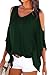 Pink Queen Junior's Oversized Shirt Bell Flare Sleeve Blouse Top Green Size XL