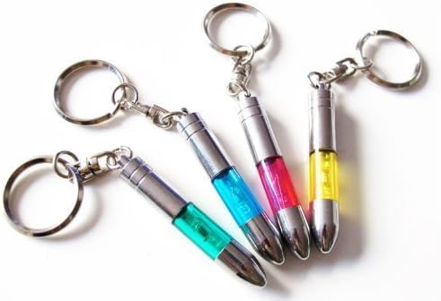 Car Keychain 4 Packs, Silver Tone High Voltage Anti-Static Keychain Car Static Human Body Static Eliminator Discharger