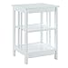 Convenience Concepts Mission End Table with Shelves, White