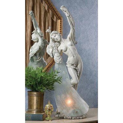 Design Toscano Peacock's Plume Illuminated Sculpture