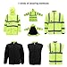 High Visibility Safety Reflective Jacket 7-in-1 Waterproof Work Coat Class 3 High Visibility Hoodie with Detachable Hook(XL)