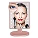 Lighted Makeup Mirror, BEW Vanity Mirror with 22 LED lights & Touch Screen Dimmable and Detachable 10x Magnifying Spot Mirror for Countertop Cosmetic, Valentine's Day Gift (Rose Gold)
