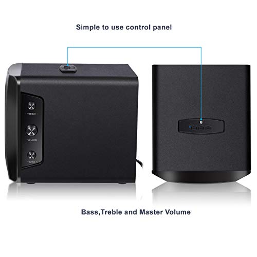 Sumvision-Ncube-Pro-2-LED-Bluetooth-50-Enhanced-Data-Rate-Designer-Stereo-Multimedia-Wireless-Speaker-21-with-Bass-Boost-Subwoofer-for-PC-Gaming-Laptops-Android-iPhones-iPads-iMac