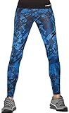 Haby Women Leggings Fitted Pants Running Tights 61400 BLUE L