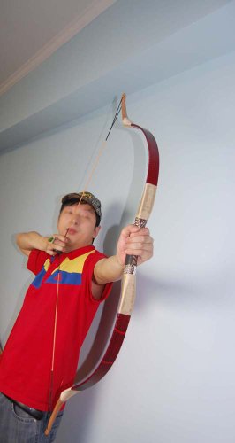 Buffalo Hunting Bow and Arrow Handmade Recurve Horsebow Longbow for Adults with Free Gift-Exclusively Sold By Sososhoot