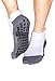 RATIVE Super Grips Anti Slip Non Skid Yoga Hospital Socks for Adults Men Women (Large, 3-Pairs/Black+White+Pink)