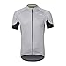 ARSUXEO Men's Short Sleeves Cycling Jersey Bicycle MTB Bike Shirt 636 Light Gray Size L