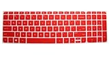 CaseBuy Semi-Red High Quality Ultra Thin Soft Silicone Gel Keyboard Protector Cover Skin for 15.6-Inch HP Pavilion ENVY 15 TouchSmart Sleekbook 15-j000 15-b000 15t-j000 15t-e000 15z-j000 15z-e000 15z-b000 Notebook PC, such as 15-e014nr, 15-e016nr, 15-e015nr, 15-j050us, 15-j032tx, 15-j030us, 15-j053cl, 15-j010us, 15-j011nr, 15-j023cl,15-b085nr, 15-b150us, 15-b010us, 15z-b000, 15-b120us, 15-b140us US Layout (if your 