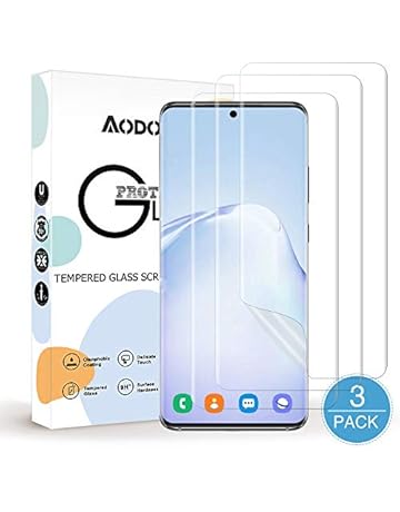 Aodoor Protector de Pantalla para Samsung Galaxy S20 Ultra, [3 Piezas] Galaxy S20 Ultra Película Protectora de TPU [Admite la función de Huella Digital] [Alta Definición y Sensibilidad] - (6.9")
