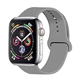 VATI Sport Watch Band Compatible with Watch 38mm 42mm 40mm 44mm, Soft Silicone Strap Replacement Bands Compatible with Watch Series 5/4/3/2/1 S/M M/L(Concrete,42mm M/L)