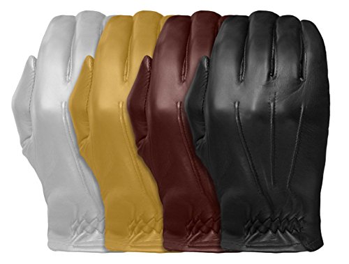 Tough Gloves Men's Ultra Thin Marksman Leather Gloves Size 9 Color Chestnut
