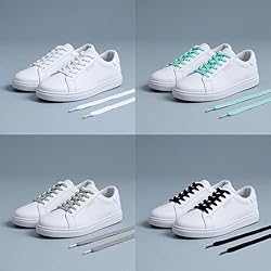 Flat Shoelaces 22 Pairs 22 Colors Polyester Shoe
