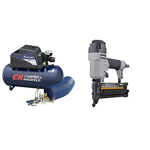 Air Compressor, Portable, 3 Gallon Horizontal, Oilless, w/ 10 Piece