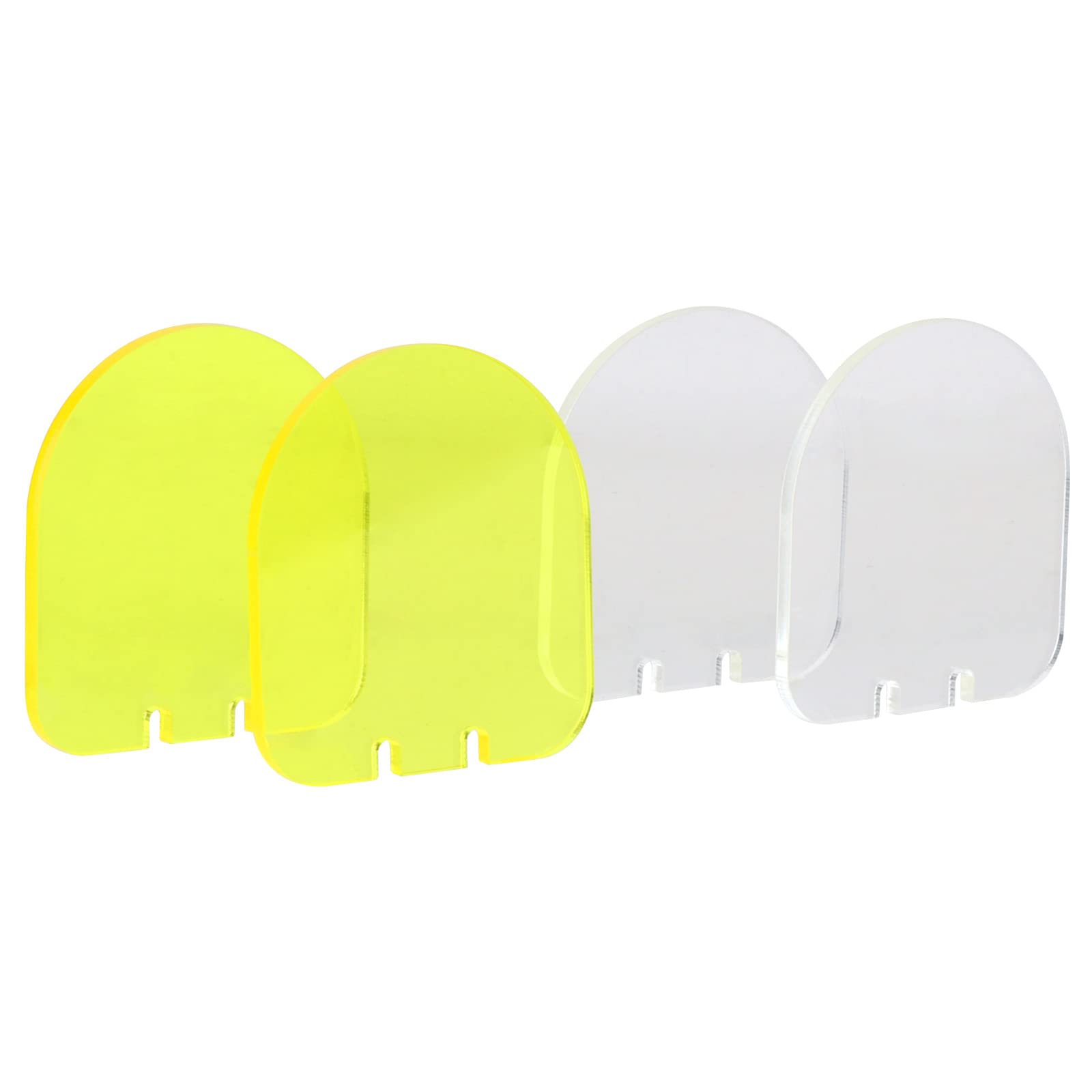 FOCUHUNTER Scope Protector Lens Shields Spare Lenses Replacement Lens 2 x Clear Shields, 2 x Yellow Shields