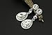 Women Pear Shape Crystal Earrings Dangle Teardrop Rhinestone Earring (Silver + Crystal)